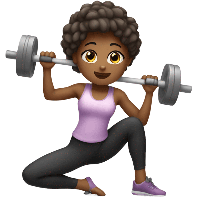 A girl exercising  emoji