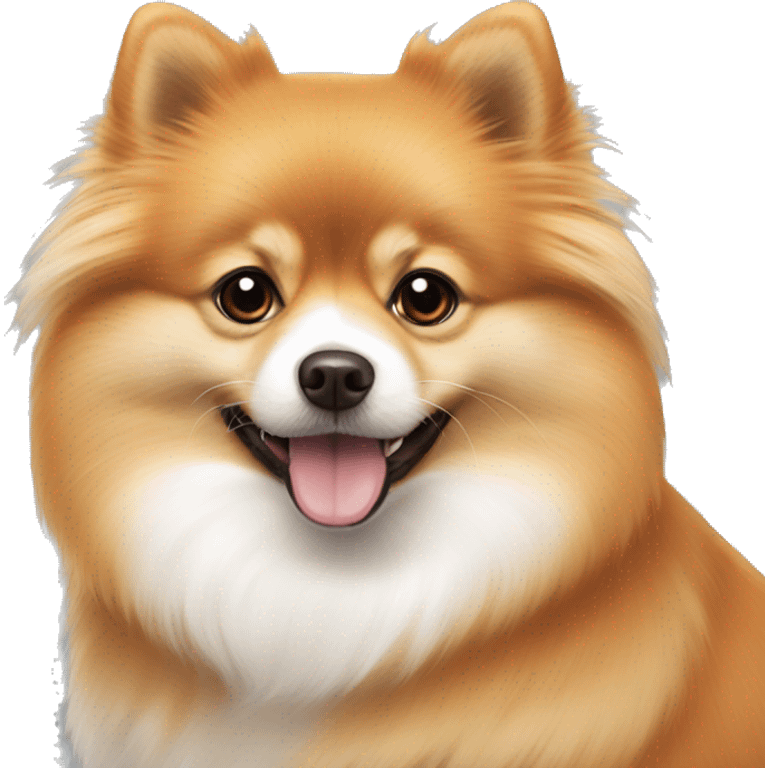 Orange and white Pomeranian  emoji