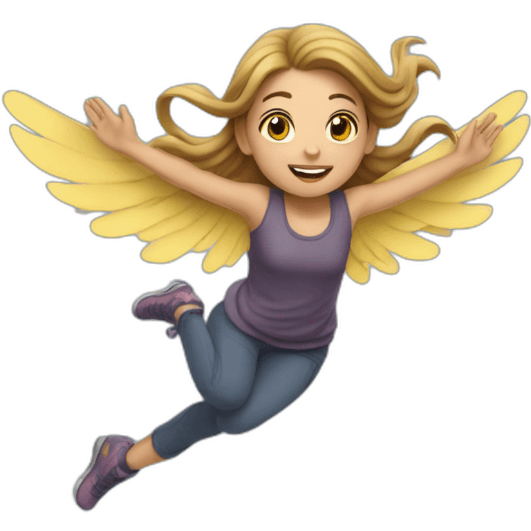 Flying girl emoji