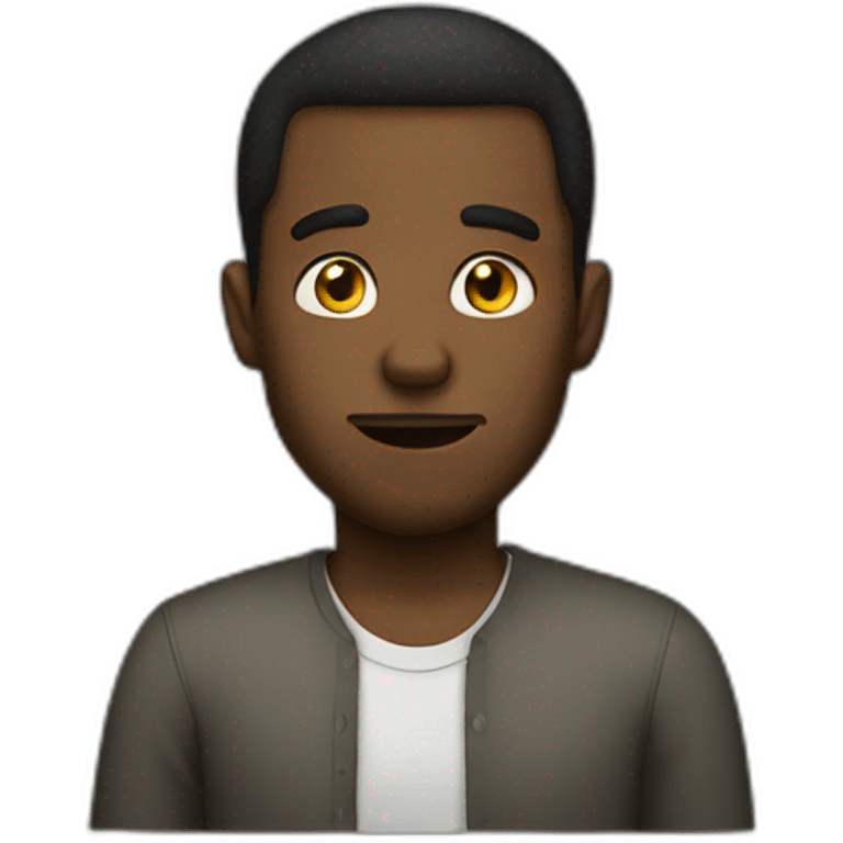 black man saying damn emoji