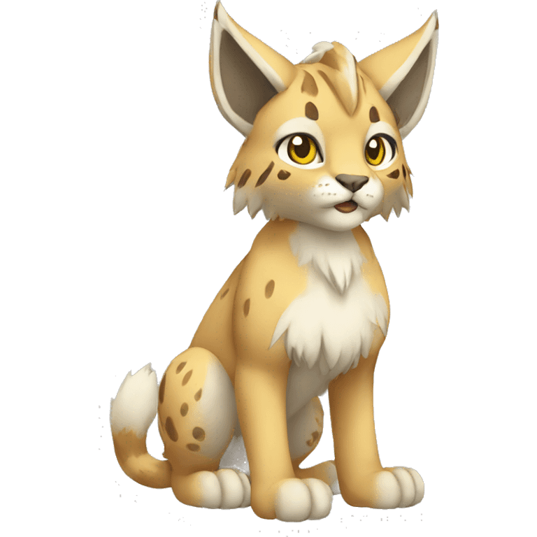 Lynx-Fakemon full body emoji