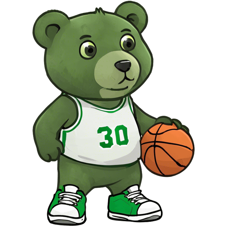 Teddy bear playing basketball  emoji