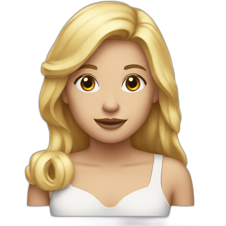 Fille mèche blonde emoji