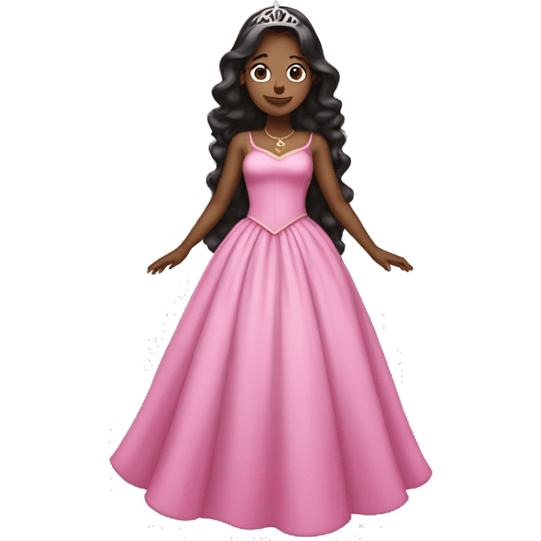 princess full body, pink dress emoji