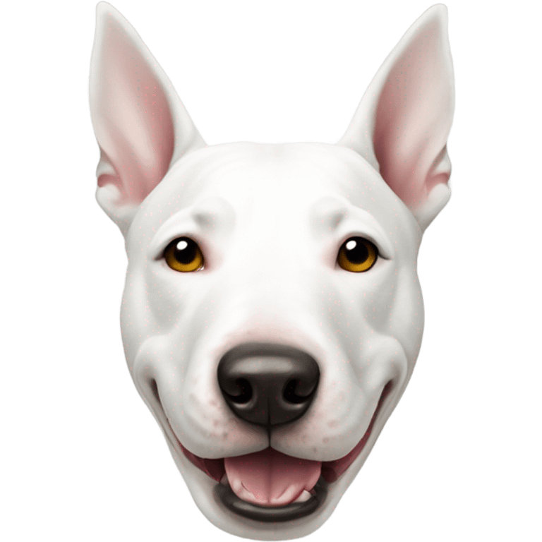 All white bull terrier  emoji