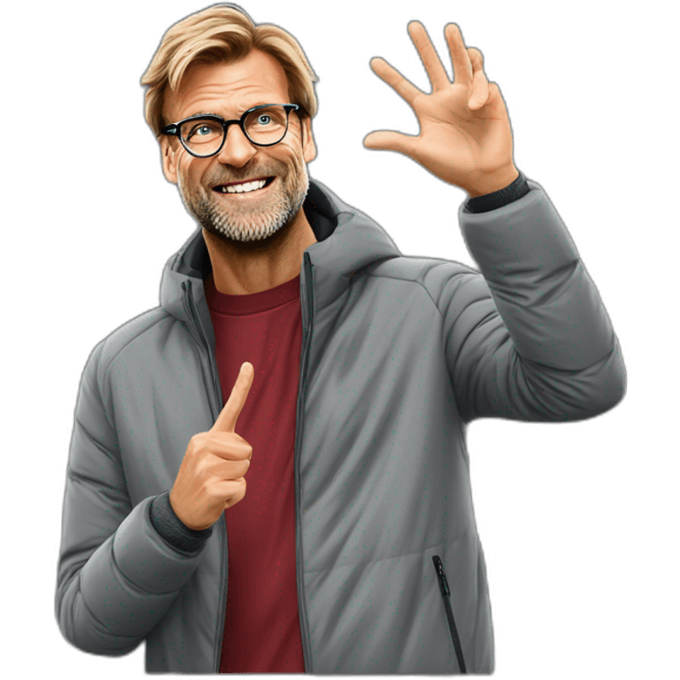 jurgen Klopp is doing "kiss" gesture emoji