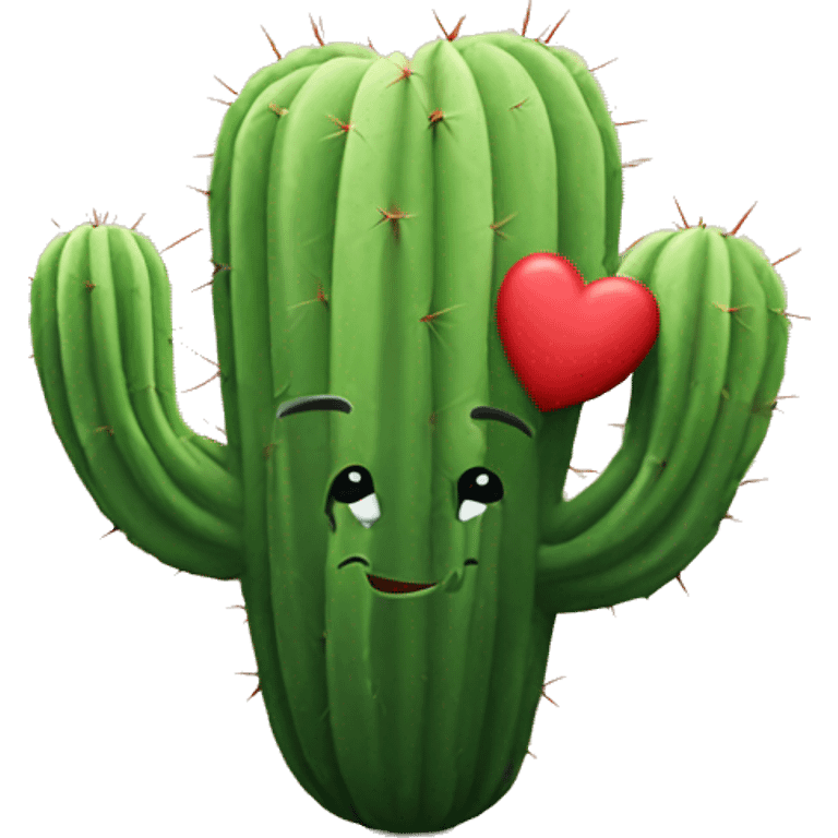 cactus in the shape of a heart emoji