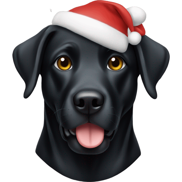 Black lab Christmas  emoji