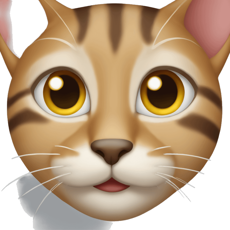 Tabby cat face  emoji