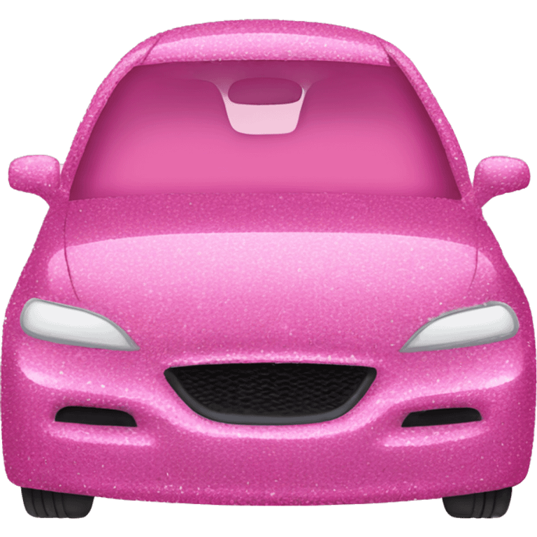 Pink glitter car emoji