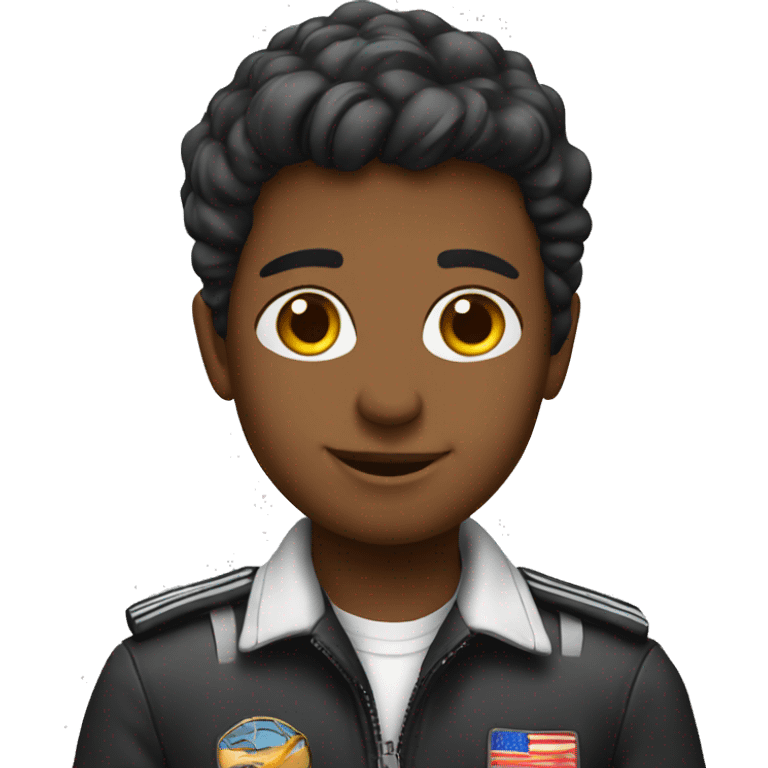 Young student pilot school emoji