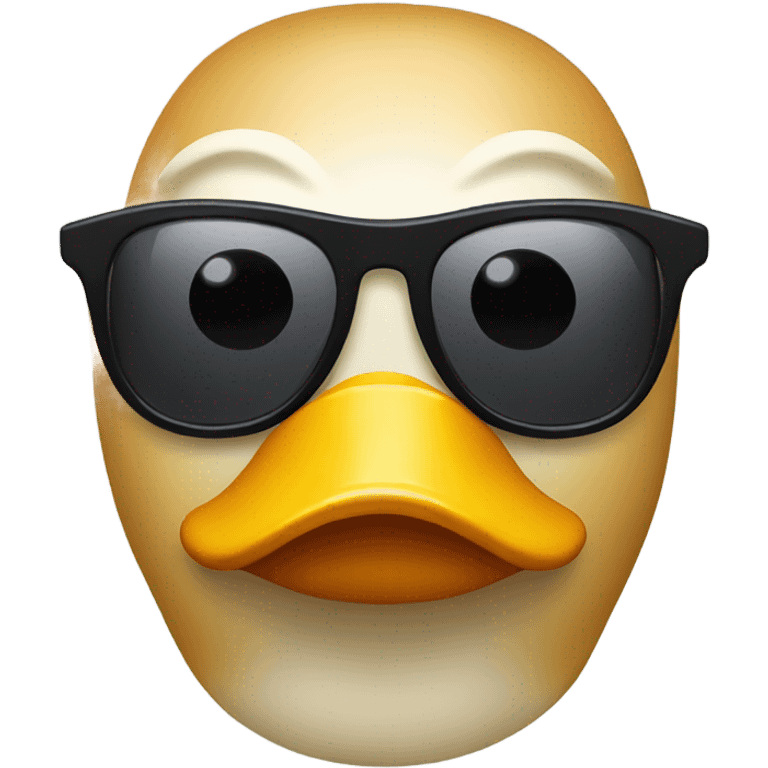 Duck wearing black sunglasses  emoji