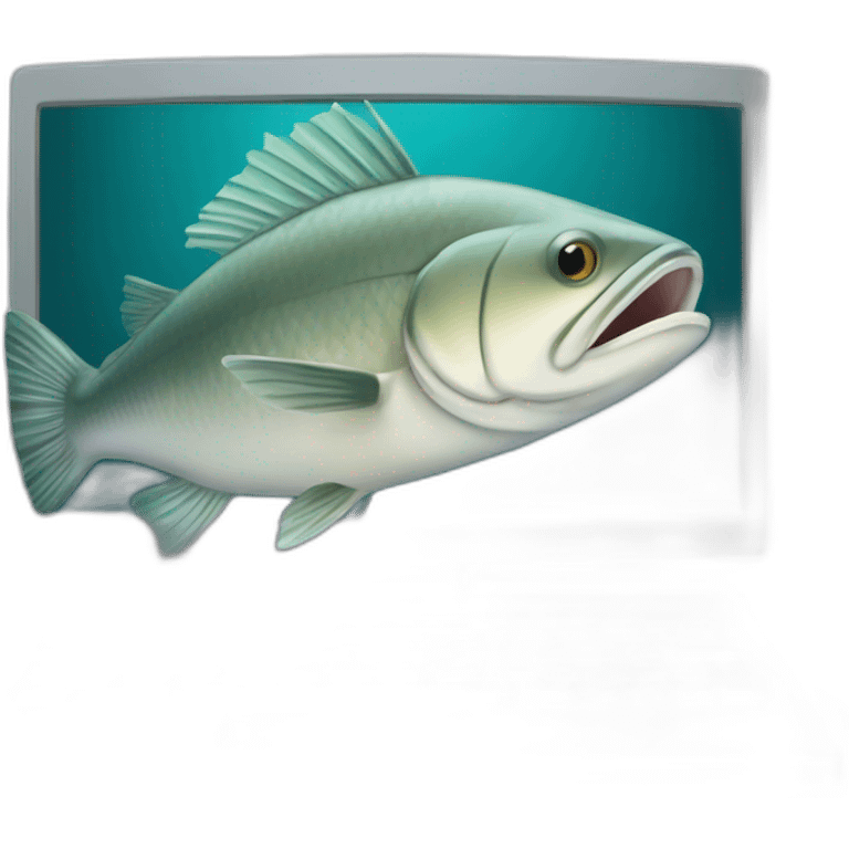 hake fish on the computer emoji