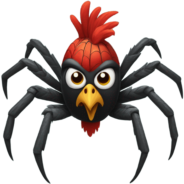 Spider rooster emoji