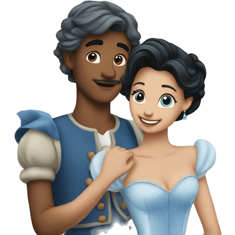 cinderella with her lover emoji