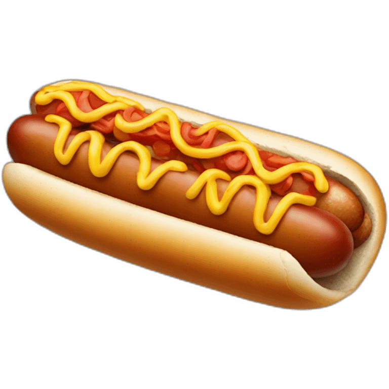 Hotdog happy emoji