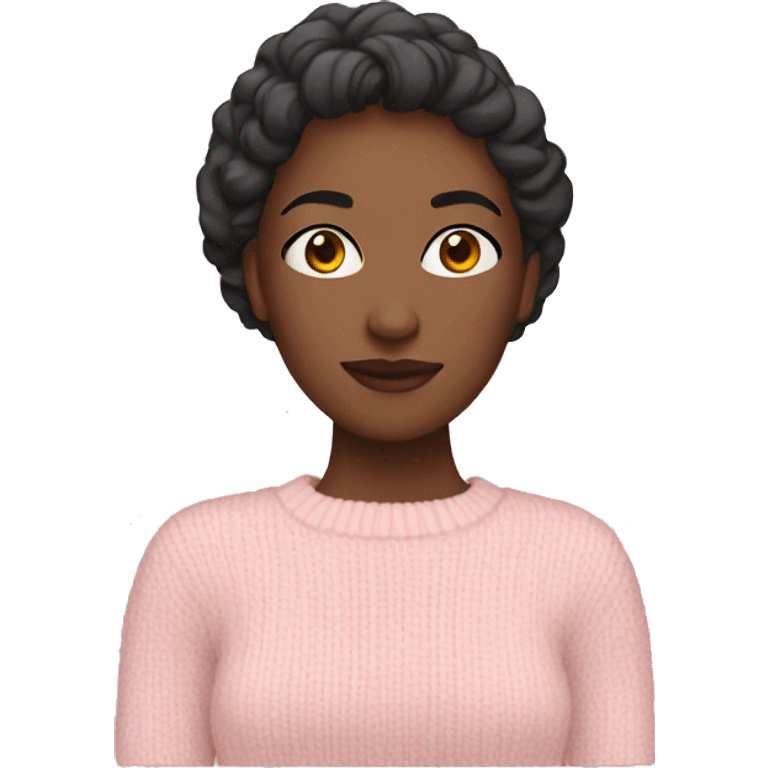 woman light pink sweater emoji