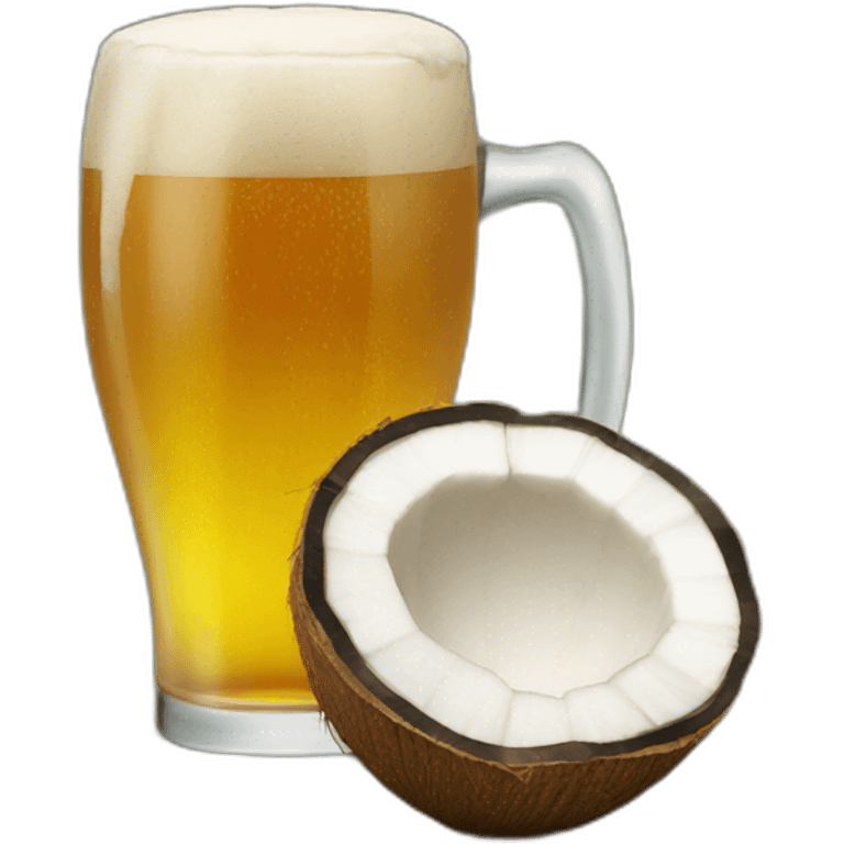 coconut and beer emoji