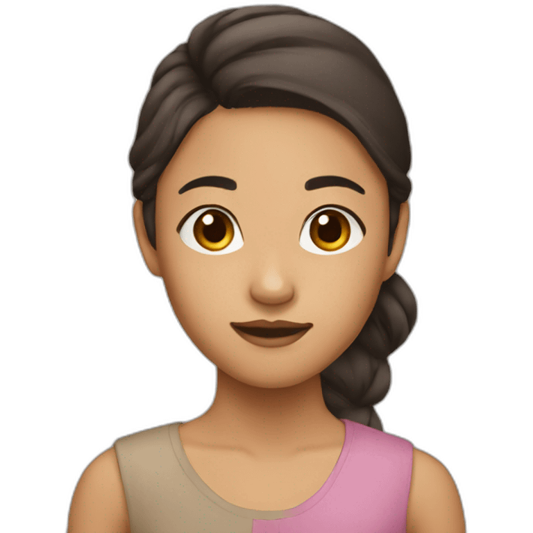 Asian girl brown skin emoji