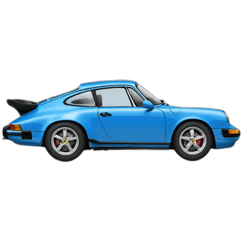 Blue and grey Porsche  emoji