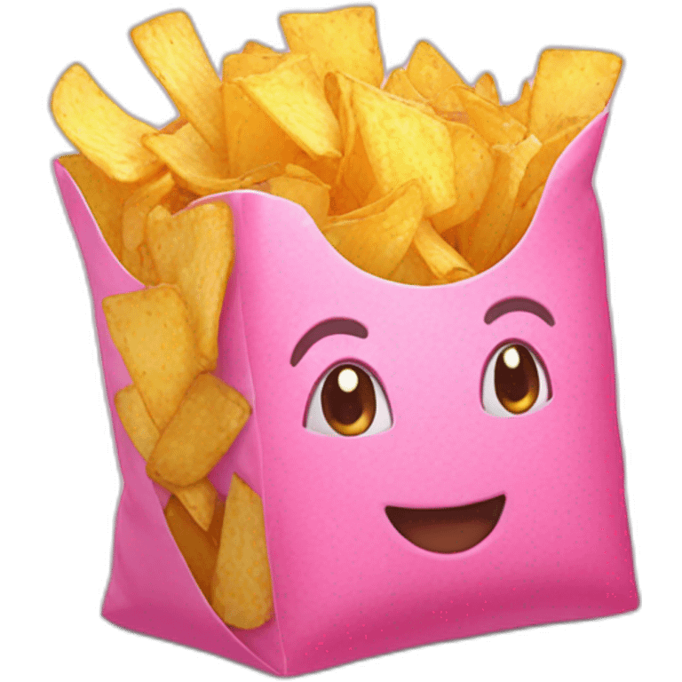 a pink chips emoji