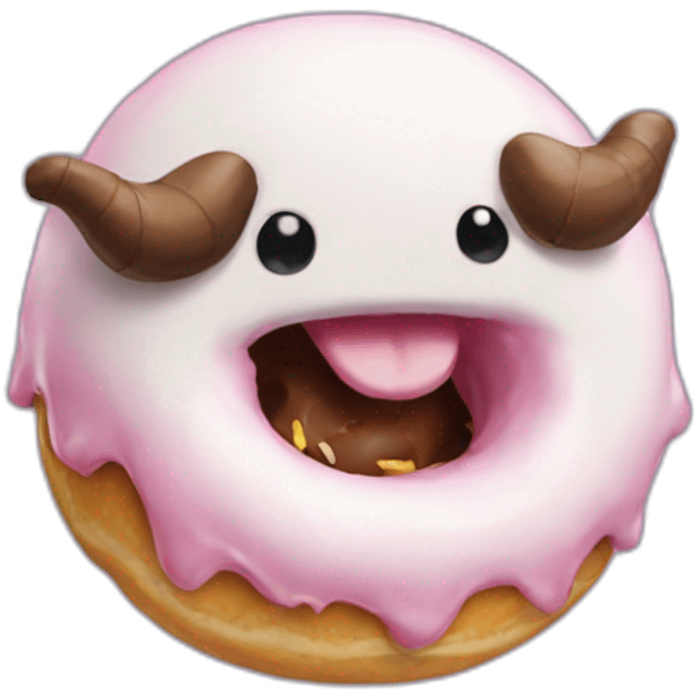 poro from lol eating donut emoji