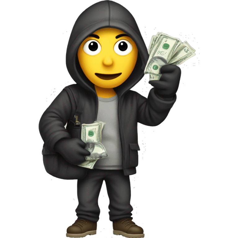 Robber with a bag of money emoji