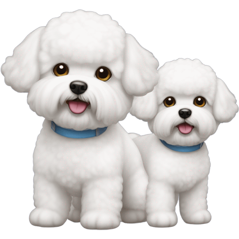 Two bichons  emoji