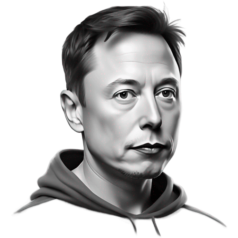 Elon musk with hood  emoji