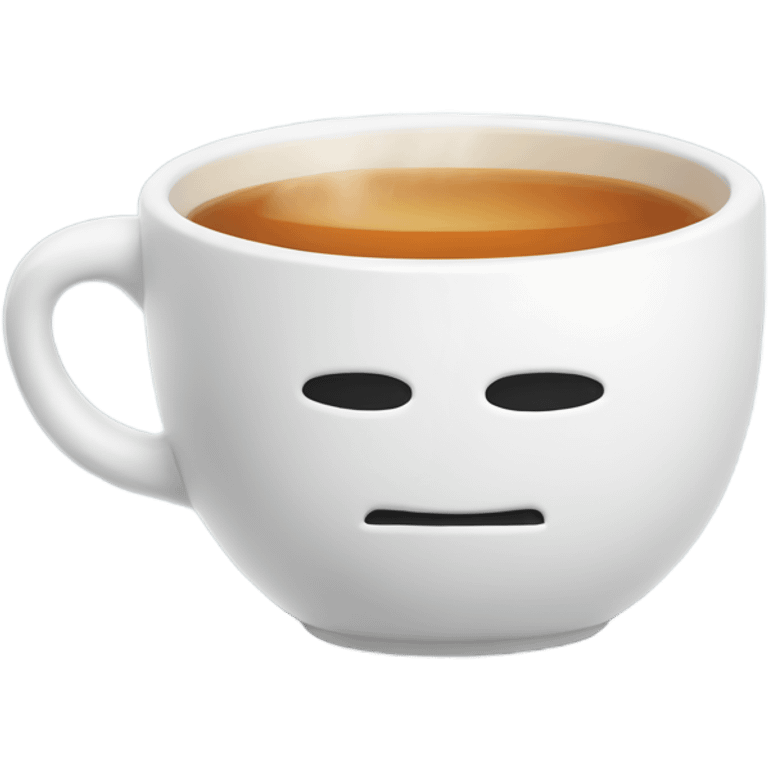 Hot cup of tea in cute mug emoji