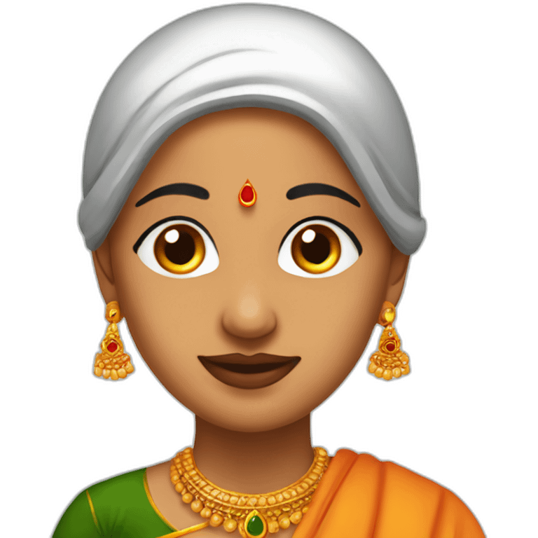 Maharashtrian women with Maharashtrian nose pin emoji