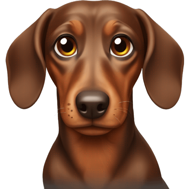 Brown dachshund emoji