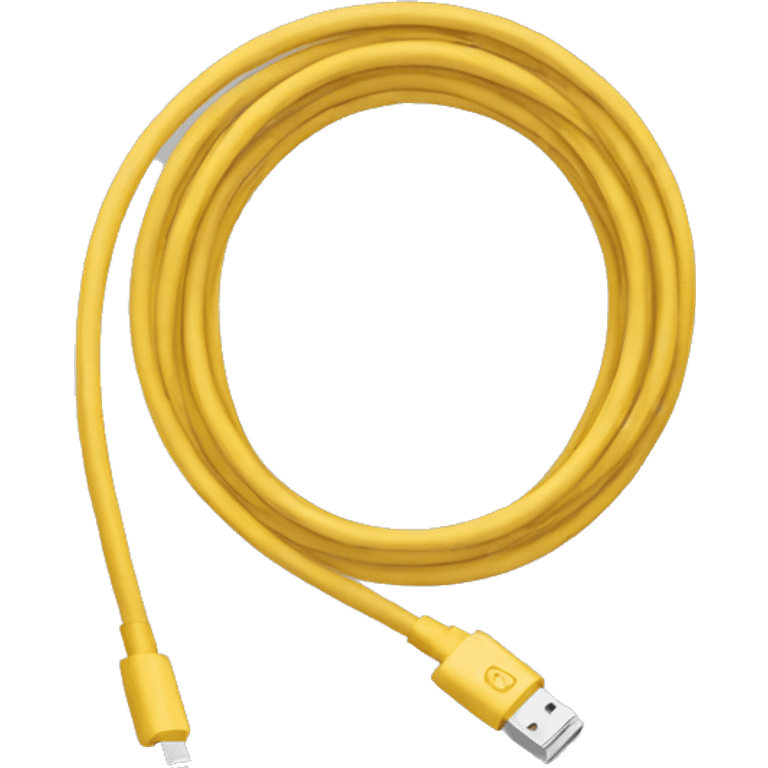 coiled iPhone cable emoji