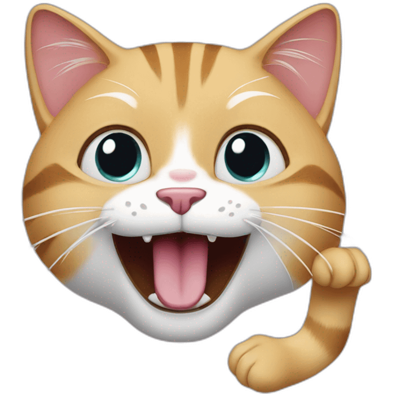 cat qui fait un doigt emoji