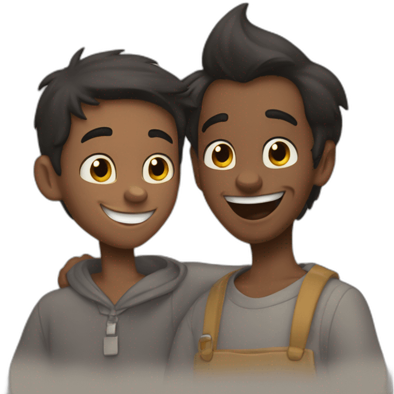 Tom and Jerry as humans emoji