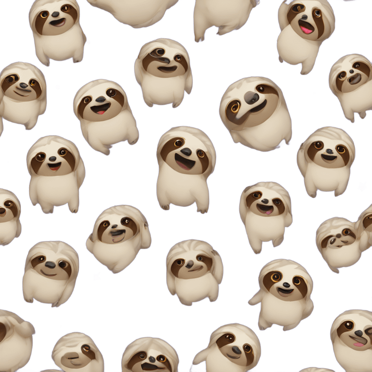 A cute sloth pyjamas  emoji