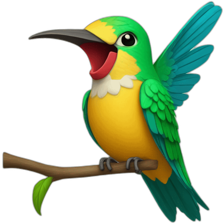 Colibrí deseando feliz tarde emoji