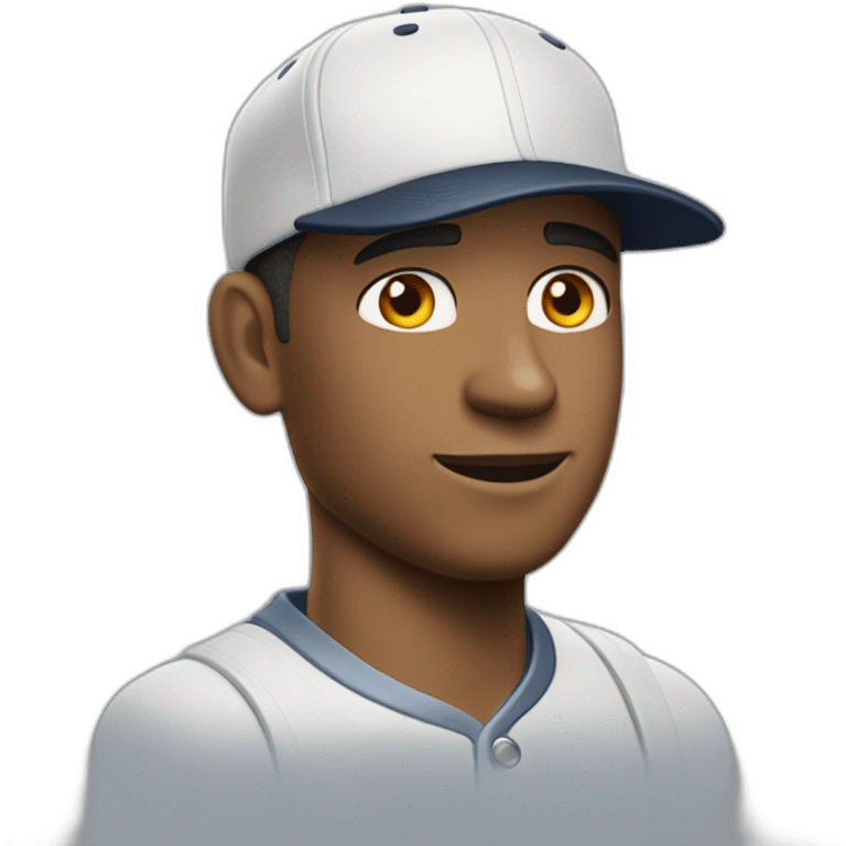 friendly guy in baseball  Hugo Boss cap AirPods  emoji