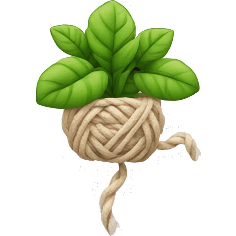 plant and yarn emoji