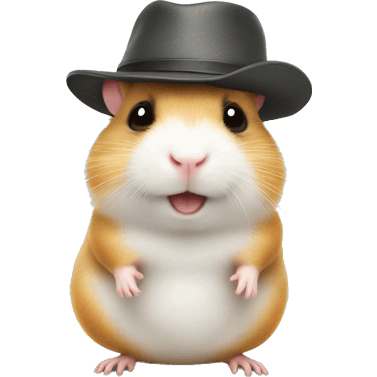 cute hamster with a hat emoji