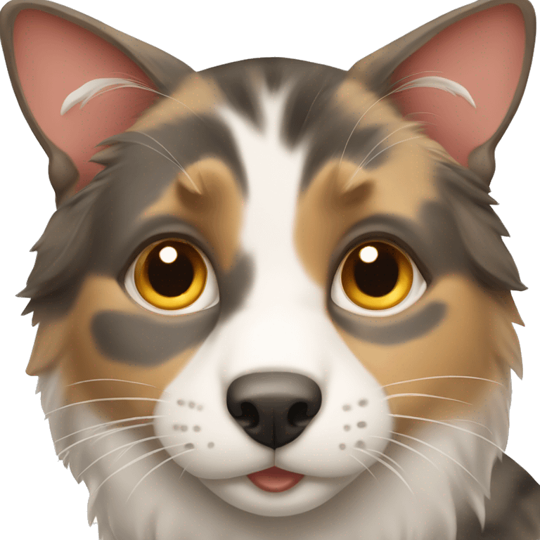 Tabby cat with australian sheperds emoji