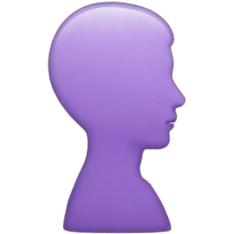 Light purple human silhouette emoji