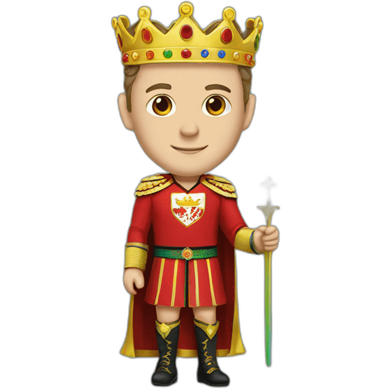 Jonathan Toews as a rainbow king with a royal robe on emoji