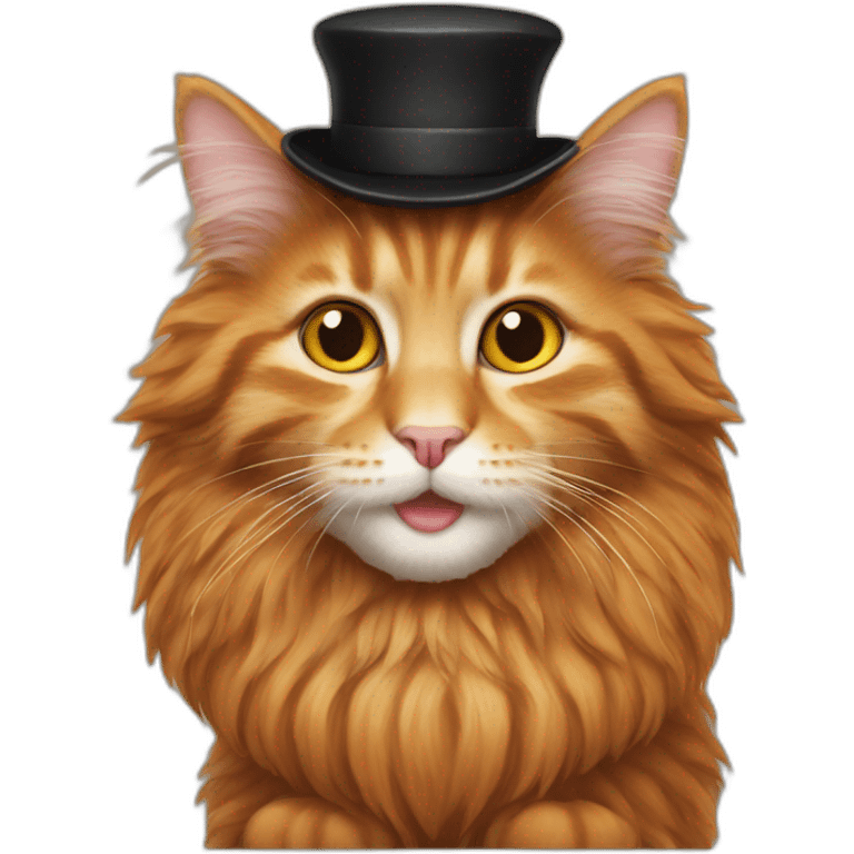 Fluffy ginger Jewish rabbi cat emoji