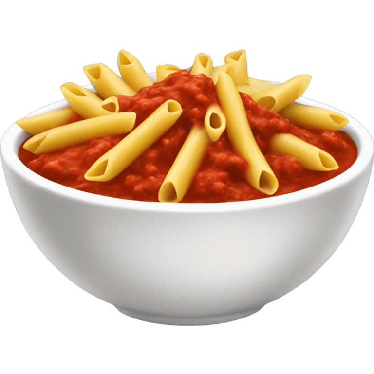 penne and red sauce in a bowl emoji