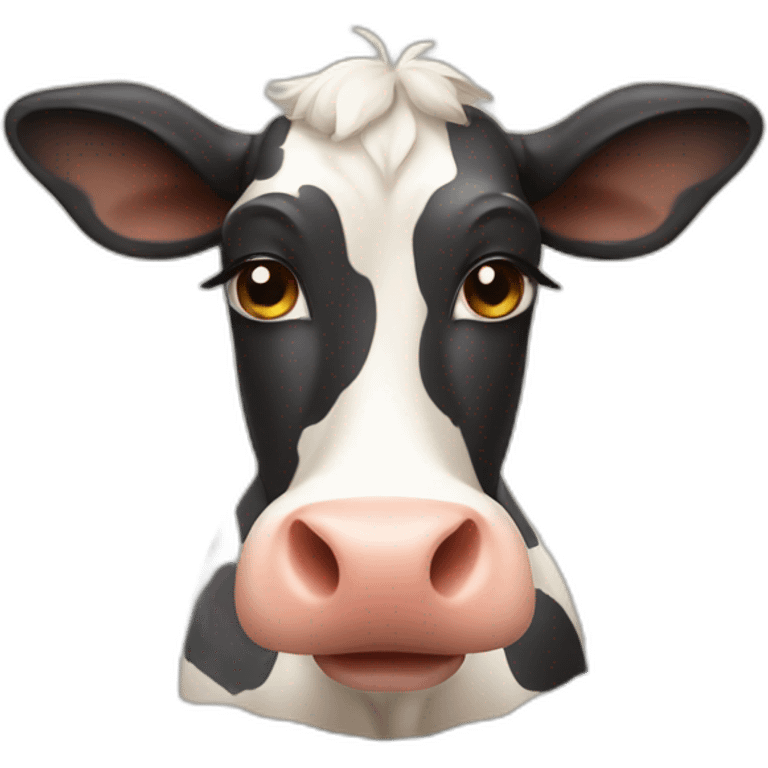 cute cow portrait emoji