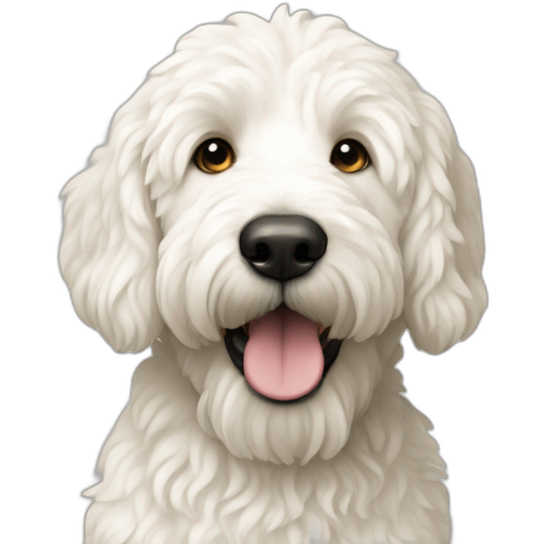 White golden doodle emoji