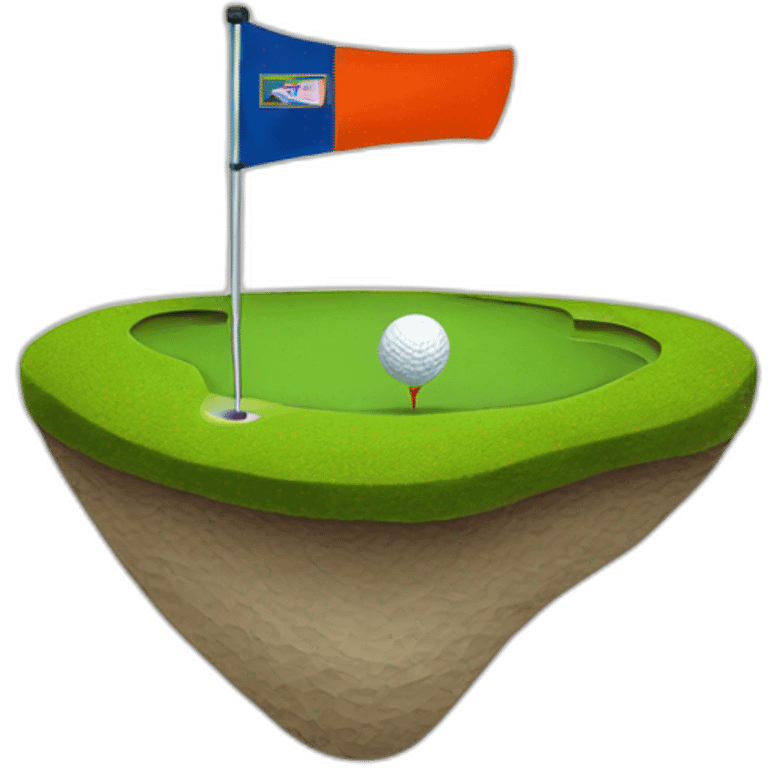 golf hole with flag emoji