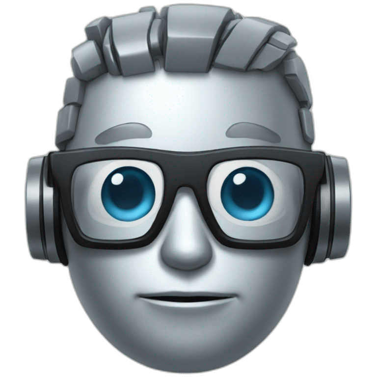 Robot with glasses emoji