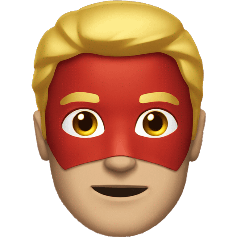 red and gold superhero emoji